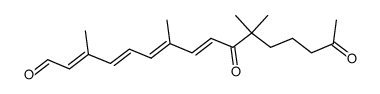 2,4,6,8-十六碳四烯醛,3,7,11,11-四甲基-10,15-二氧代-,(2E,4E,6E,8E)- 结构式