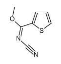 2-Thiophenecarboximidic acid, N-cyano-, methyl ester 结构式