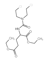 N-[[双(2-氯乙基)氨基]羰基]-L-谷氨酸二乙酯 结构式