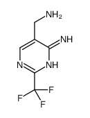 5-氨甲基-2-三氟甲基嘧啶-4-胺 结构式