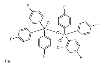 三氯氧代双[三(4-氟苯基)膦]合铼 结构式