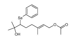 2-Octene-1,7-diol, 3,7-dimethyl-6-(phenylseleno)-, 1-acetate, (E)- (9CI) 结构式