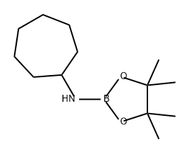 N-环庚基-4,4,5,5-四甲基-1,3,2-二氧杂硼戊环-2-胺 结构式