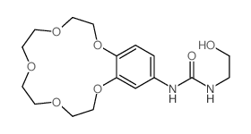 Urea,N-(2-hydroxyethyl)-N'-(2,3,5,6,8,9,11,12-octahydro-1,4,7,10,13-benzopentaoxacyclopentadecin-15-yl)- 结构式