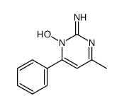 4-甲基-6-苯基-2-嘧啶胺-1-氧化物 结构式