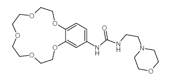 1-(2-morpholin-4-ylethyl)-3-(2,5,8,11,14-pentaoxabicyclo[13.4.0]nonadeca-16,18,20-trien-18-yl)urea 结构式