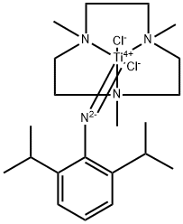 二氯[2,6-双(1-甲基乙基)苯胺根合(2-)](八氢-1,4,7-三甲基-1H-1,4,7-三氮杂环壬烷-κN1,κN4,κN7)合钛(OC-6-22)- 结构式