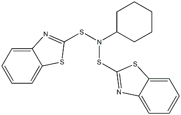 N-环己基-双(2-巯基苯并噻唑)次磺酰亚胺 结构式