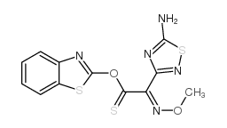 2-(5-氨基-1,2,4-噻二唑-3-基)-2(Z)-甲氧基亚胺基乙酸 S-巯基苯并噻唑酯 结构式