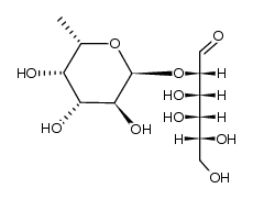 2-O-(6-脱氧-α-L-吡喃半乳糖基)-D-塔罗糖 结构式
