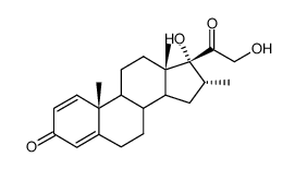 16Α-甲基孕甾-1,4-二烯-17Α,21-二醇-3,20-二酮 结构式