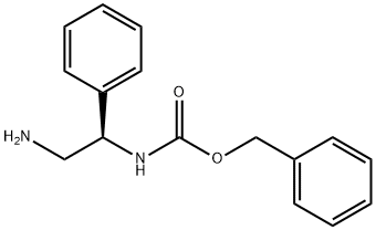 (R)-(2-氨基-1-苯基乙基)-氨基甲酸苄酯 结构式