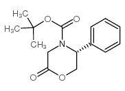 (5R)-n-(叔丁氧基羰基)-3,4,5,6-四氢-5-苯基-4(h)-1,4-噁嗪-2-酮 结构式