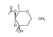 2,6-二脱氧-3-C-甲基-L-核糖-己吡喃糖 4-乙酸酯 结构式