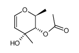D-ribo-Hex-5-enitol, 2,6-anhydro-1,5-dideoxy-4-C-methyl-, 3-acetate 结构式