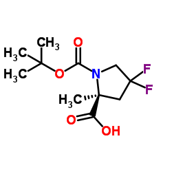 N-Boc-4,4-二氟-L-脯氨酸甲酯 结构式