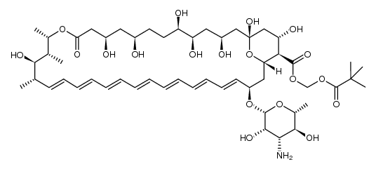两性霉素B (2,2-二甲基-1-氧代丙氧基)甲酯 结构式