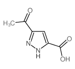3-乙酰基-1H-吡唑-5-羧酸 结构式