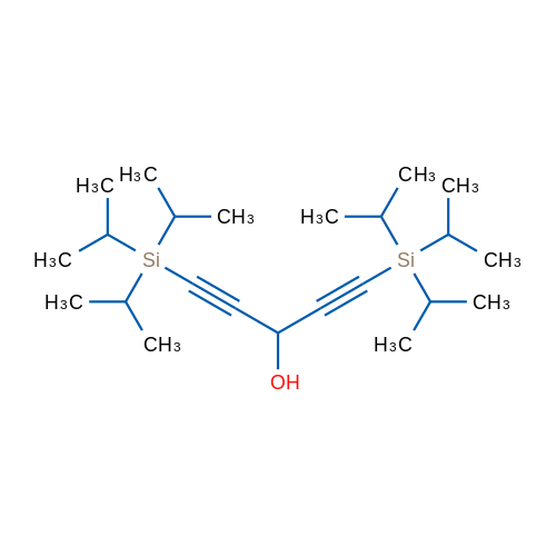 1,5-双[三(1-甲基乙基)硅基]-1,4-戊二炔-3-醇 结构式