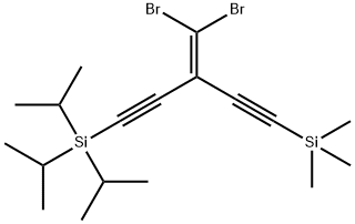 (3-(二溴亚甲基)-5-(三异丙硅基)-1,4-二戊炔基)三甲基硅烷 结构式