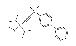 1,1'-Biphenyl, 4-[dimethyl[2-[tris(1-methylethyl)silyl]ethynyl]silyl]- 结构式