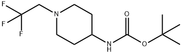 N-[1-(2,2,2-三氟乙基)哌啶-4-基]氨基甲酸叔丁酯 结构式
