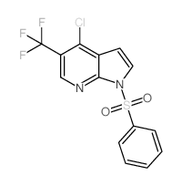 4-氯-1-(苯基磺酰基)-5-(三氟甲基)-1H-吡咯并[2,3-b]吡啶 结构式