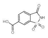 3-氧代-2,3-二氢-1,2-苯并异噻唑-6-羧酸 1,1-二氧化物 结构式