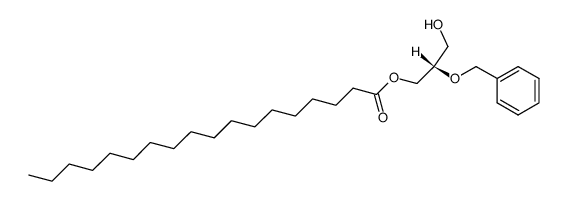 Octadecanoic acid, (2S)-3-hydroxy-2-(phenylmethoxy)propyl ester 结构式