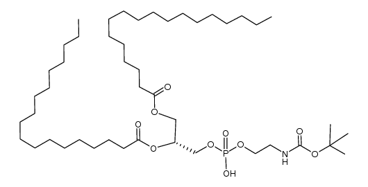 5,7,11-Trioxa-2-aza-6-phosphanonacosanoic acid, 6-hydroxy-12-oxo-9-[(1-oxooctadecyl)oxy]-, 1,1-dimethylethyl ester, 6-oxide, (R)- (9CI) 结构式
