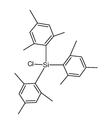 氯三(2,4,6-三甲基苯基)硅烷 结构式