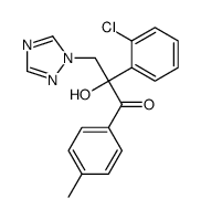 2-(2-氯苯基)-2-羟基-1-(4-甲基苯基)-3-(1H-1,2,4-三唑-1-基)-1-丙酮 结构式