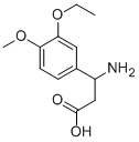 3-氨基-3-(3-乙氧基-4-甲氧基苯基)丙酸 结构式