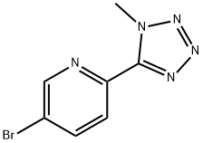 5-溴-2-(1-甲基-1H-四唑-5-基)吡啶 结构式