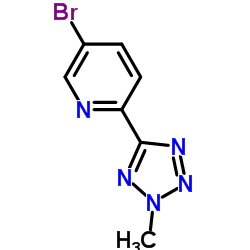 2-甲基-5-(5-溴吡啶-2-基)四氮唑 结构式