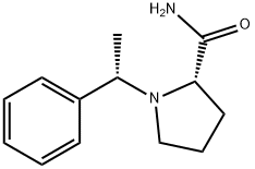 (2S)-1-[(1S)-1-苯乙基]-2-吡咯烷甲酰胺 结构式