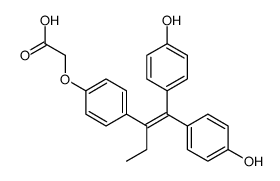Acetic acid, [4-[1-[bis(4-hydroxyphenyl)methylene]propyl]phenoxy]- 结构式