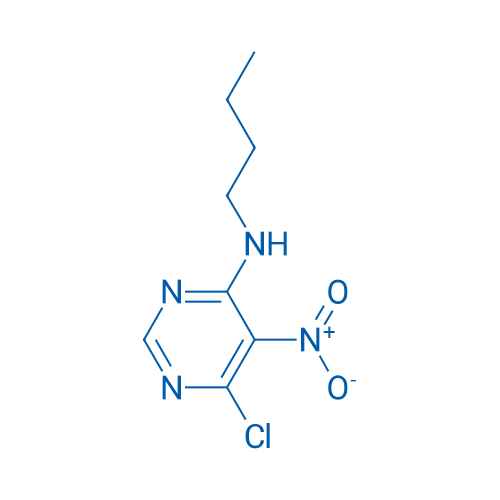 N-丁基-6-氯-5-硝基-4-嘧啶胺 结构式