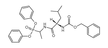 Carbamic acid, [1-[[[1-(diphenoxyphosphinyl)ethyl]amino]carbonyl]-3-methylbutyl]-, phenylmethyl ester, [R-(R*,S*)]- (9CI) 结构式