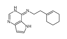 5H-Pyrrolo(3,2-d)pyrimidin-4-amine, N-(2-(1-cyclohexen-1-yl)ethyl)- 结构式