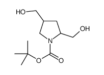 2,4-双(羟基甲基)吡咯烷-1-羧酸叔丁酯 结构式