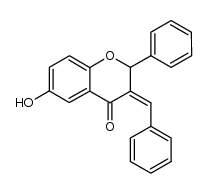 (E)-2,3-二氢-6-羟基-2-苯基-3-(苯亚甲基)-4H-1-苯并吡喃-4-酮 结构式