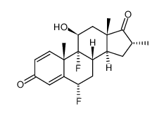 (6α,11β,16α)-6,9-二氟-11-羟基-16-甲基雄甾-1,4-二烯-3,17-二酮 结构式