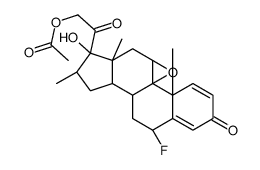 9β,11β-环氧-6α-氟-17,21-二羟基-16α-甲基孕甾-1,4-二烯-3,20-二酮 21-乙酸酯 结构式