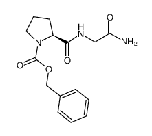 苄氧羰基-脯氨酰-甘氨酰胺 结构式
