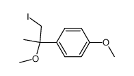 Benzene, 1-(2-iodo-1-methoxy-1-methylethyl)-4-methoxy- 结构式