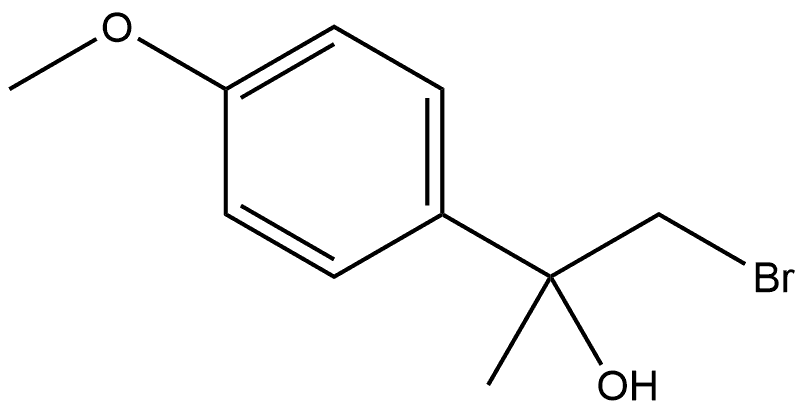 α-(溴甲基)-4-甲氧基-α-甲基苯甲醇 结构式