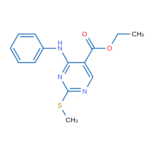 2-(甲硫基)-4-(苯氨基)嘧啶-5-羧酸乙酯 结构式
