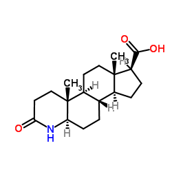 3-酮-4-氮杂-5a-雄烷-17b-羧酸 结构式