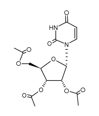 1-(2,3,5-三-O-乙酰基-α-D-呋喃核糖基)-2,4(1H,3H)-嘧啶二酮 结构式